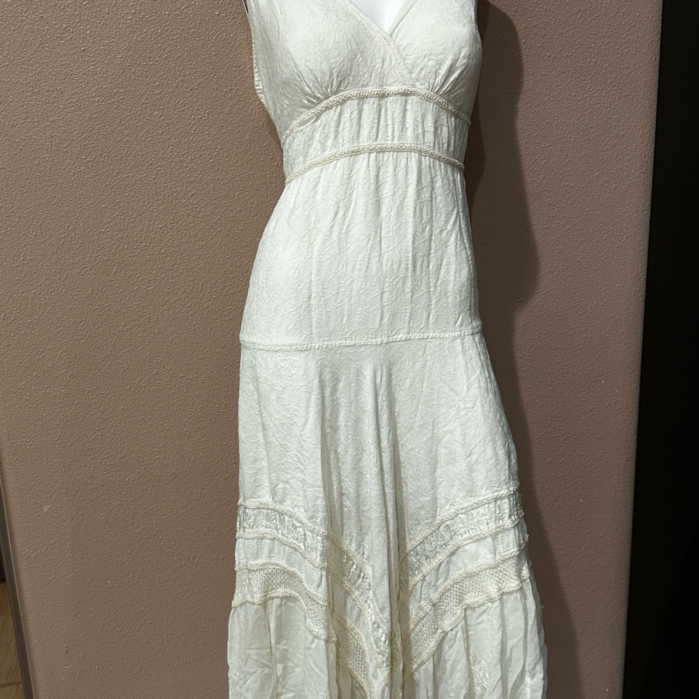 Ashley Stewart Cream Maxi Dress